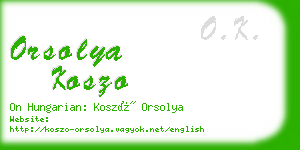 orsolya koszo business card